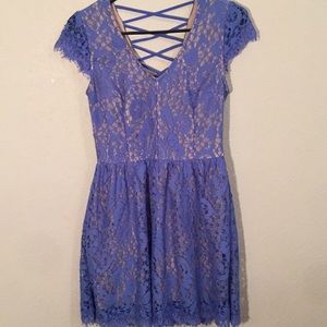 Blue Speechless Midi Dress